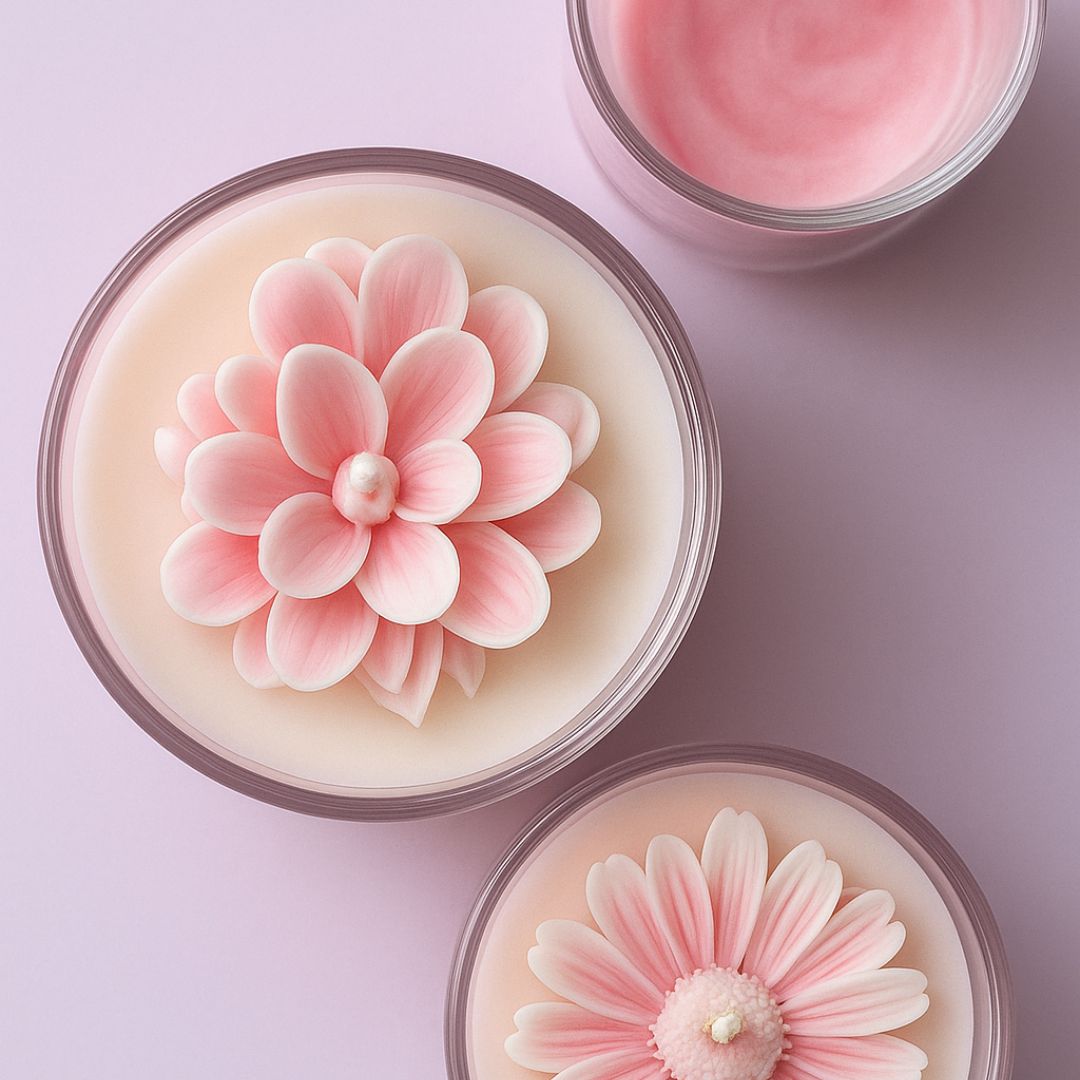 Velas decorativas con forma de flores
